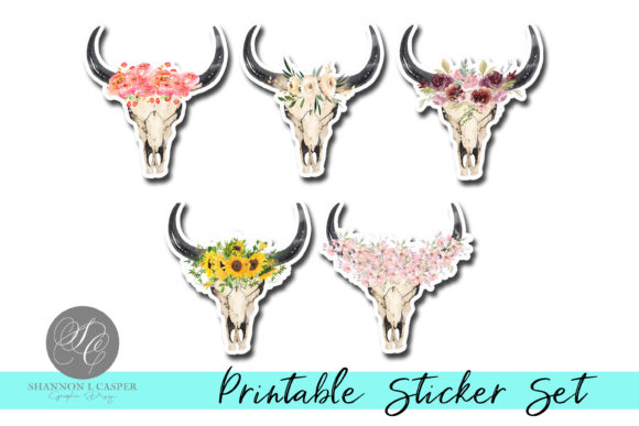 Boho Long Horn Floral Deer Sticker Set: A Versatile Addition to Your Creative Toolkit
