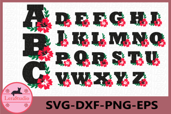 Enhance Your Designs with Alphabet Floral Flower Font