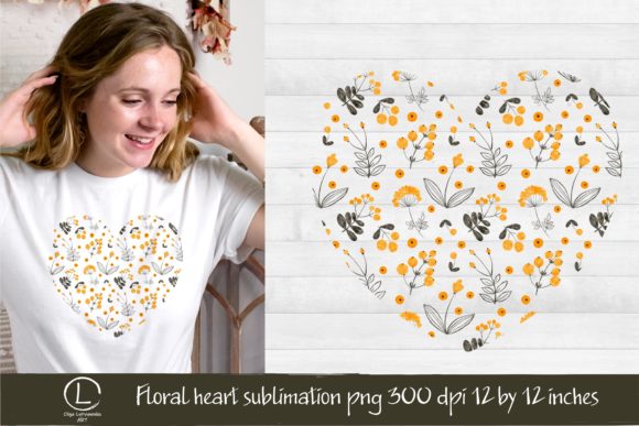 Enhance Your Designs with Floral Watercolor Heart PNG