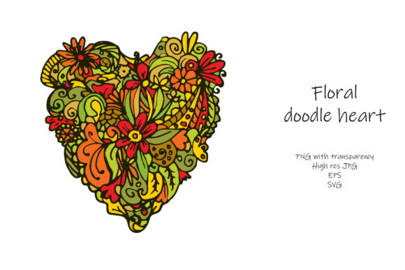 Exploring Doodle Floral Heart Illustration: A Creative and Versatile Design Choice