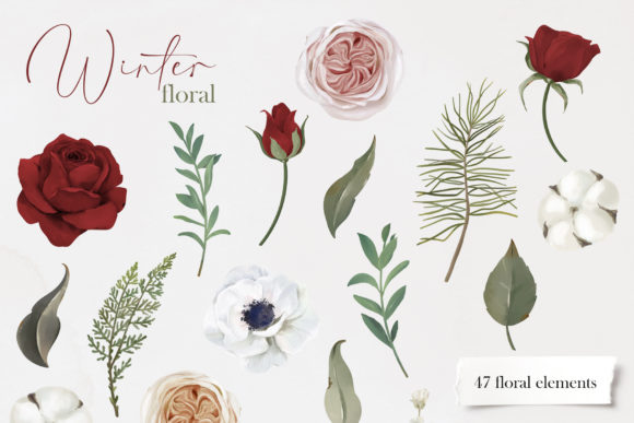 Exploring the Charm of Winter Floral: A Unique Blend of Ivory and Rich Red