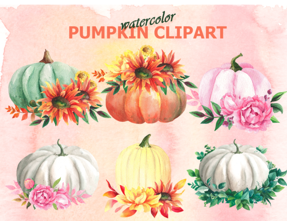 Exploring the Versatility of Watercolor Fall Floral Pumpkin Clipart