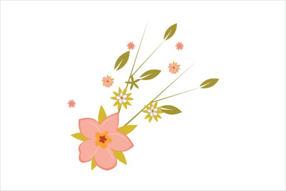 Peach Ornament Floral Flower Vector: A Versatile Design for Your Creative Projects