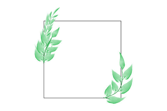 Simple Watercolor Floral Frame for Creative Projects