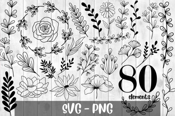 Unlocking Creativity with 80 Floral SVG Elements: A Versatile Design Solution